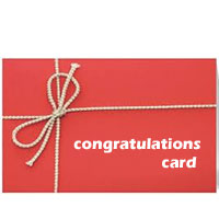 Congratulations card  