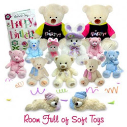The classic symbol of happiness for years, selected for your loved ones. This combo includes assorted soft toys along with a greeting card. So pamper your loved ones by gifting this Collection